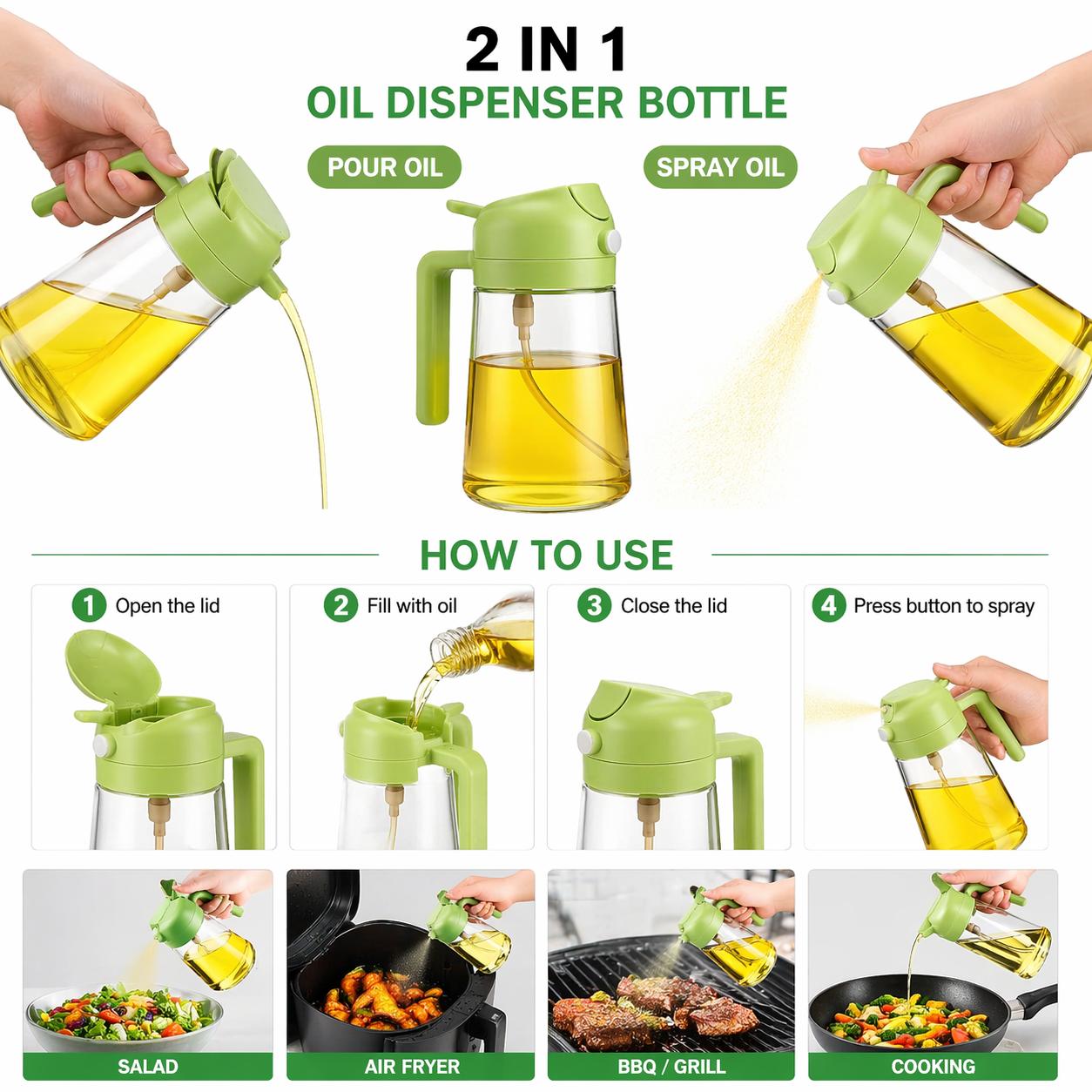 2 in 1 OIL DISPENSER BOTTLE